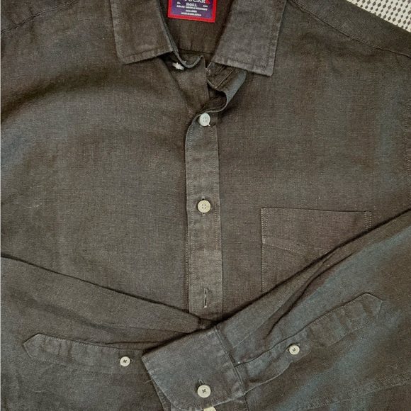 UNTUCKit Men's 100% Linen Black Shirt, Slim Fit, Size Small, Long Sleeve - Picture 6 of 12